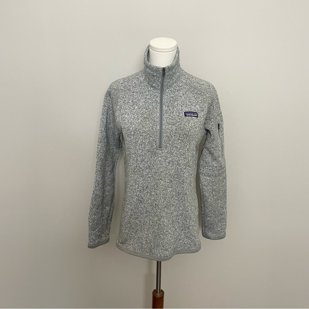 Patagonia Better Sweater Fleece Jacket 1/4 Zip Pullover Zipper Pocket Grey